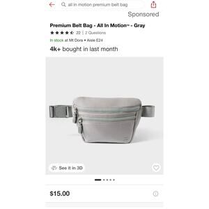 New with tags all in motion, neoprene premium belt bag